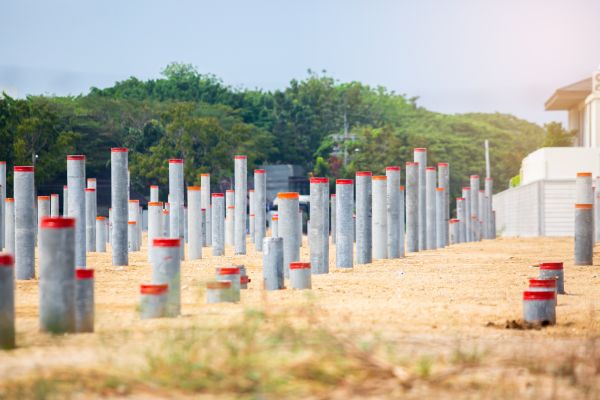 Concrete Pile Installation in Meridian