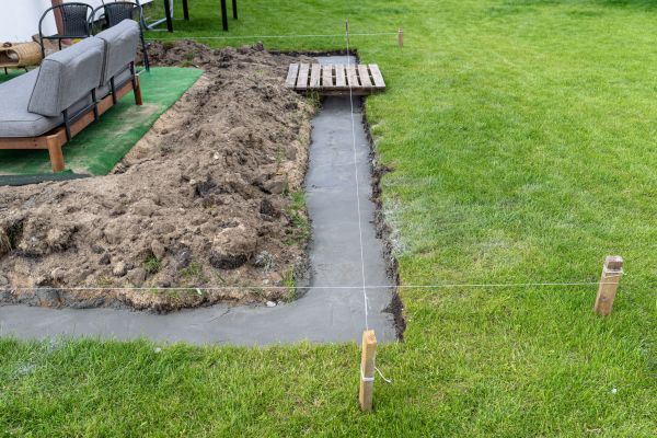 Cement Footer Installation in Meridian