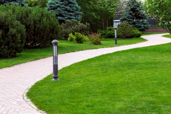 Backyard Sidewalk Installation in Meridian